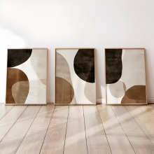 Modern Neutral Abstract Wall Art Poster