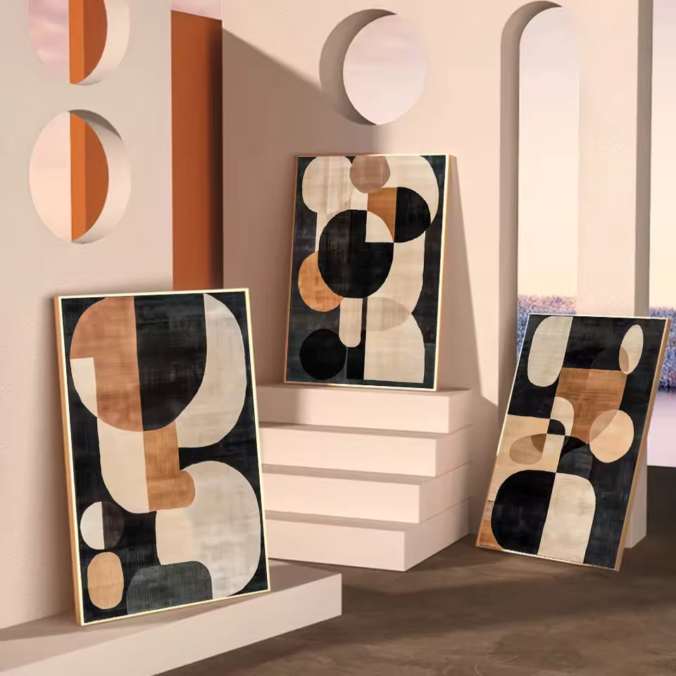 Modern Neutral Abstract Wall Art Poster