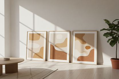 Modern Neutral Abstract Wall Art Poster