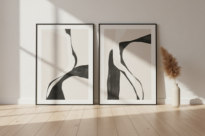 Modern Neutral Abstract Wall Art Poster