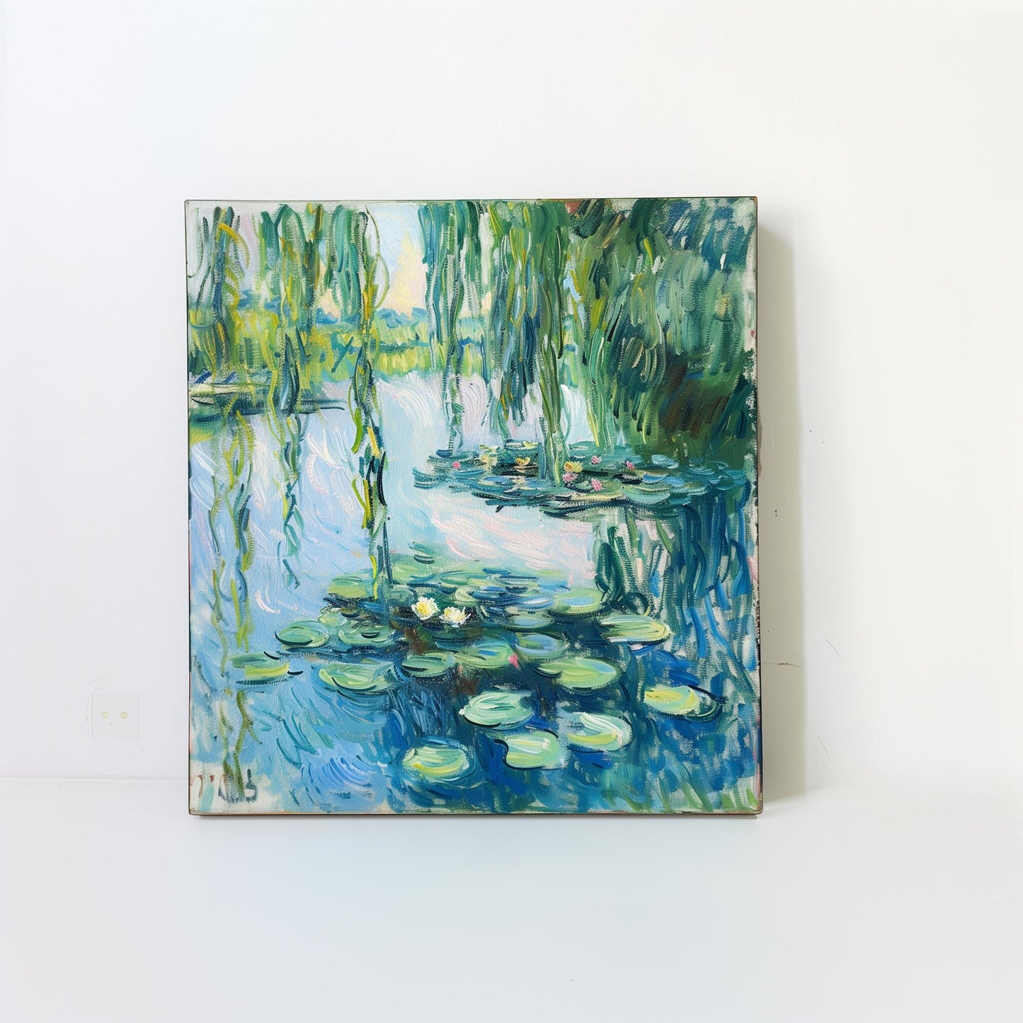 Impressionist Water Lily Landscape Wall Art Print
