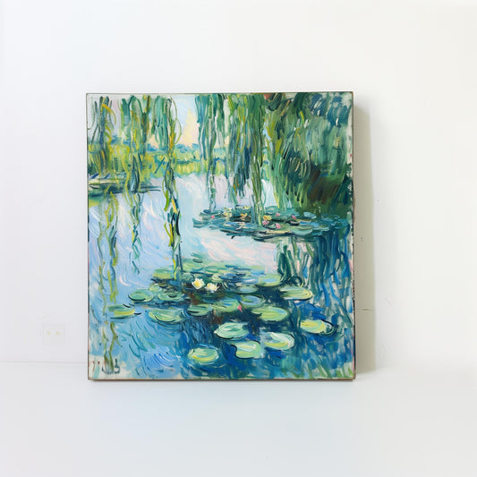 Impressionist Water Lily Landscape Wall Art Print